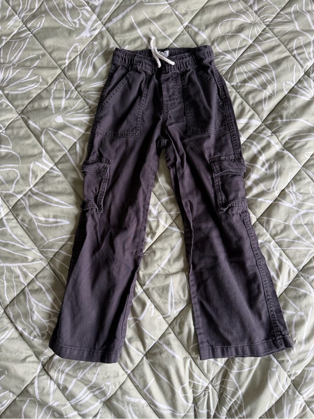 ROXY GIRL | Black Cargo Pants with Drawstring Waist